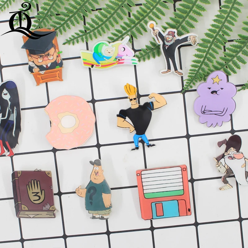 1 шт. микс милый робот мультфильм акриловые значки Kawaii Значки на рюкзак для одежды