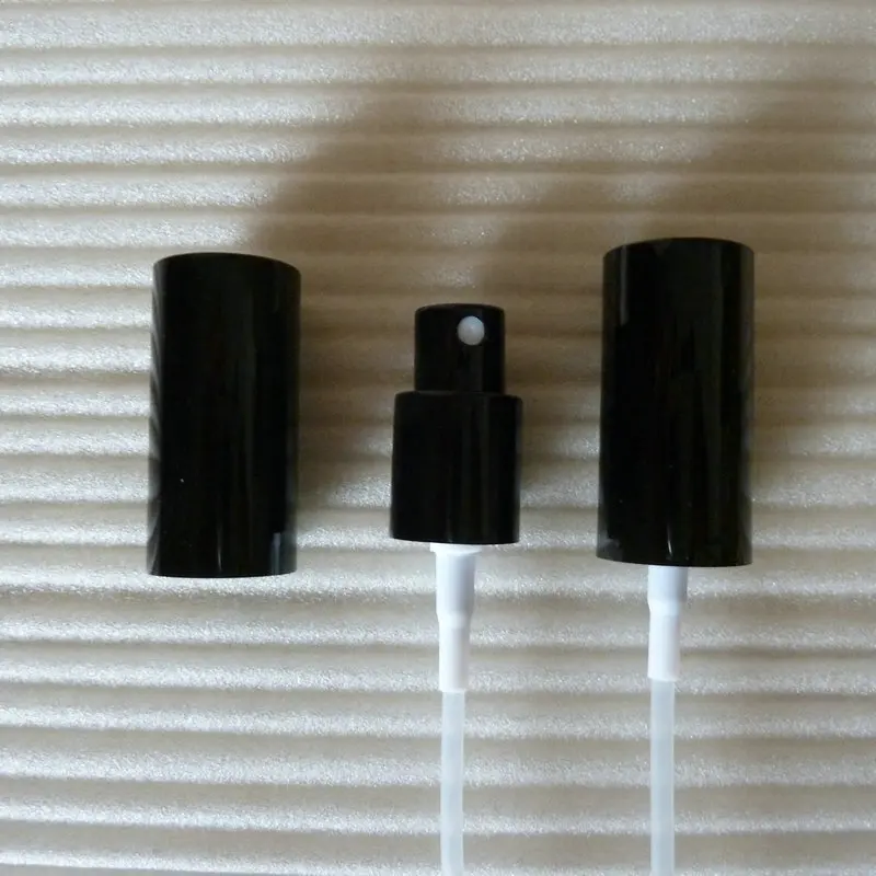 

20ml green frosted Glass perfume Bottle With aluminum shiny black mist sprayer. perfume atomizer bottle container