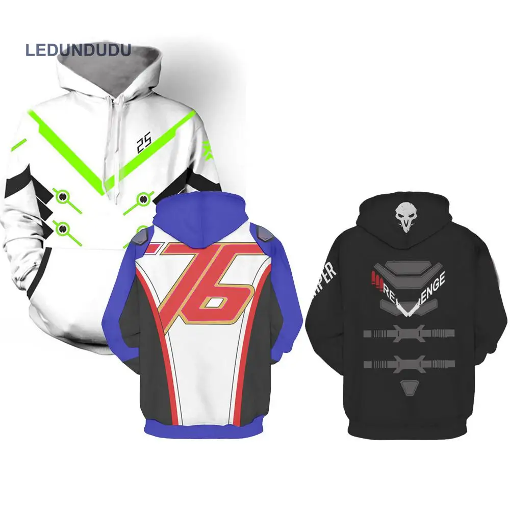 Мужская повседневная толстовка с капюшоном OW Reaper Genji|cosplay costume|cosplay jacketscosplay clothes |