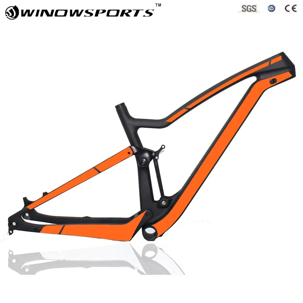 29er XC велосипедная полностью подвесная рама карбоновая для горного велосипеда 142*12 размер Крест Страна 15 5/17