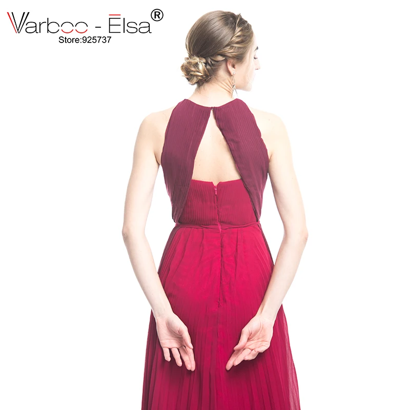 VARBOO_ELSA Elegant Long Evening Dress Wine Red Sleeve Formal Dresses Tulle Appliques Party 2021 | Свадьбы и торжества