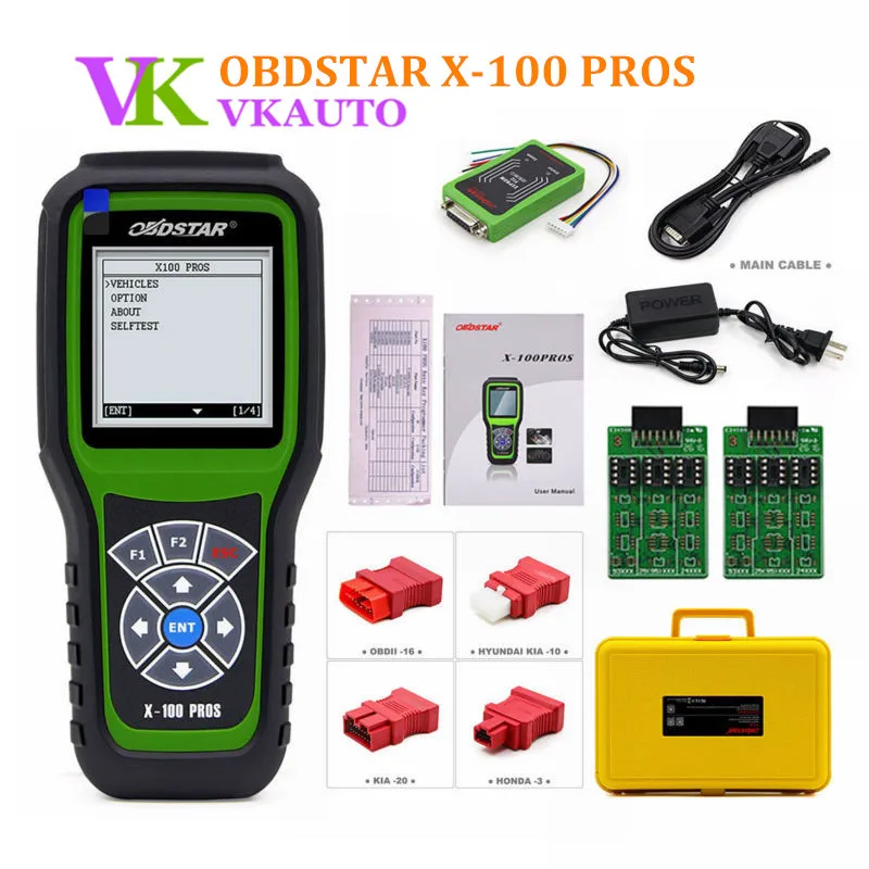 Программатор ключей модели OBDSTAR X100 PROS C + D E с адаптером EEPROM иммобилайзером