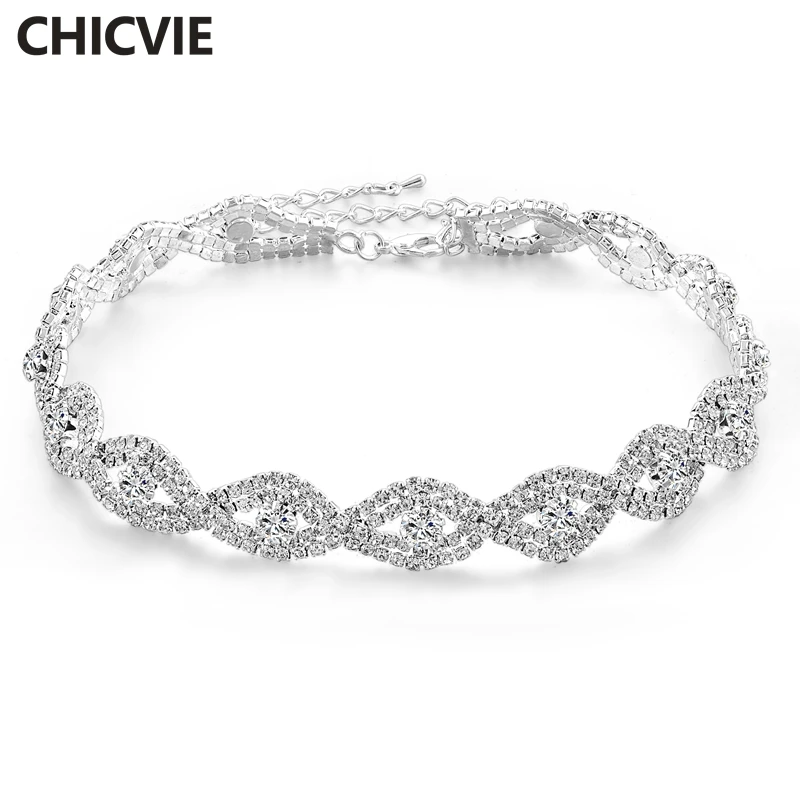 CHICVIE Серебряное колье из нержавеющей стали эффектные ожерелья и кулоны витрина с