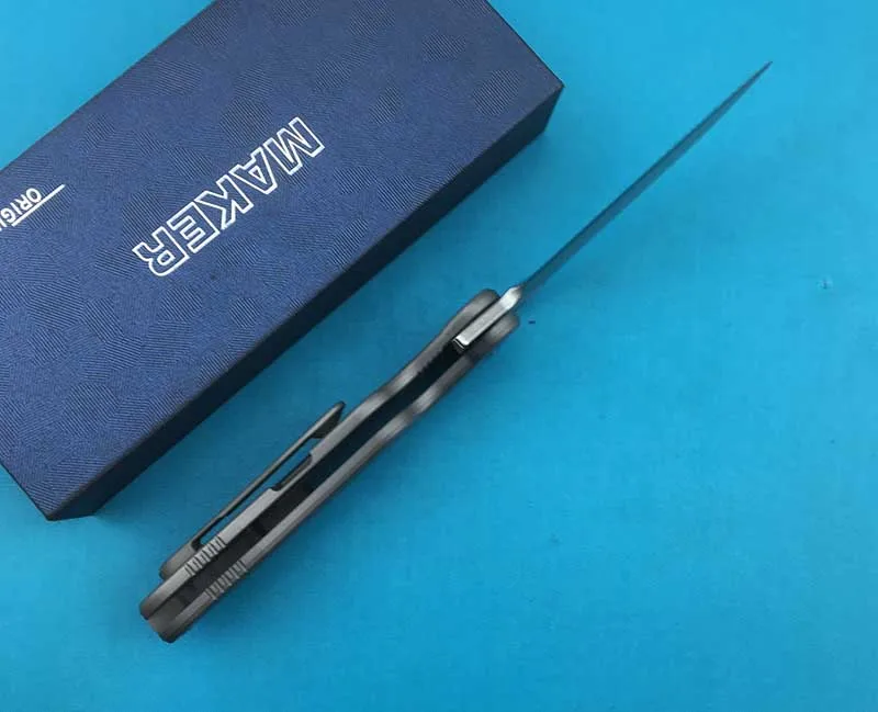 Maker3 дизайн флип складной нож подшипник S35VN лезвие TC4 titanium Сплав Ручка Открытый Кемпинг фрукты нож, нож для повседневного использования