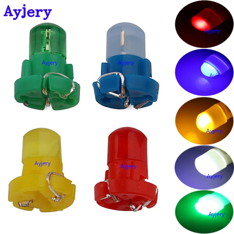 

Ayjery 20-100pcs T3 COB 1 SMD 12V Dashboard Winding Light Wedge Warning Indicator Interior Light For Instrument Lamps Mix Color