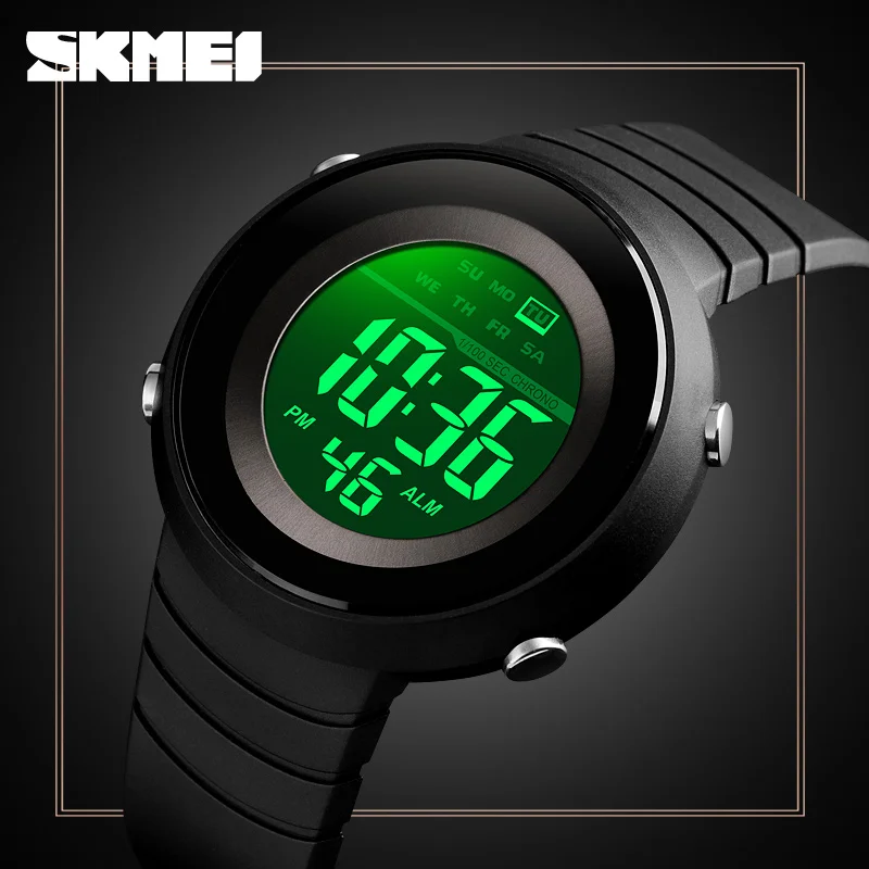 SKMEI 2019 новые модные светодиодные цифровые мужские часы уличные военные