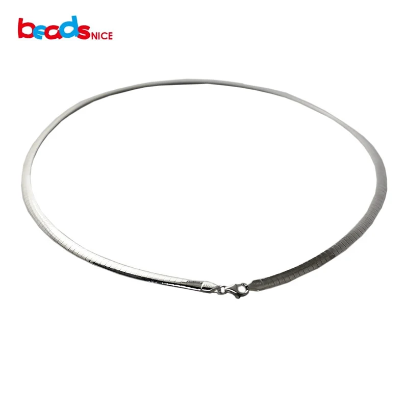 Beadsnice Wholesale Solid Silver 925 Snake Chain Necklace Sterling Silver Chocker Cuff Necklace for Women Jewelry  ID31865