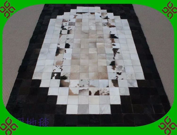 

free shipping 100% natural genuine cowhide commercial carpet tiles
