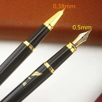 high quality 9181 classic black fountain pen with 0 38mm0 5mm iridium nib the best business gift pen metal ink pens