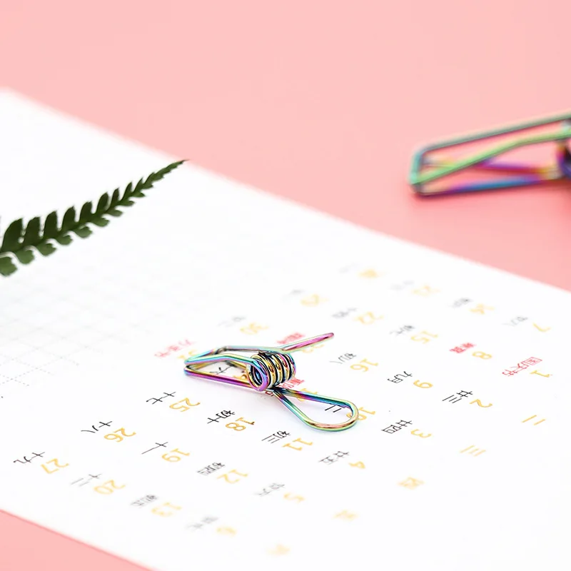 1 шт. Цветной из полотого металла покрытие зажим для бумаги/зажим в виде рыбьего