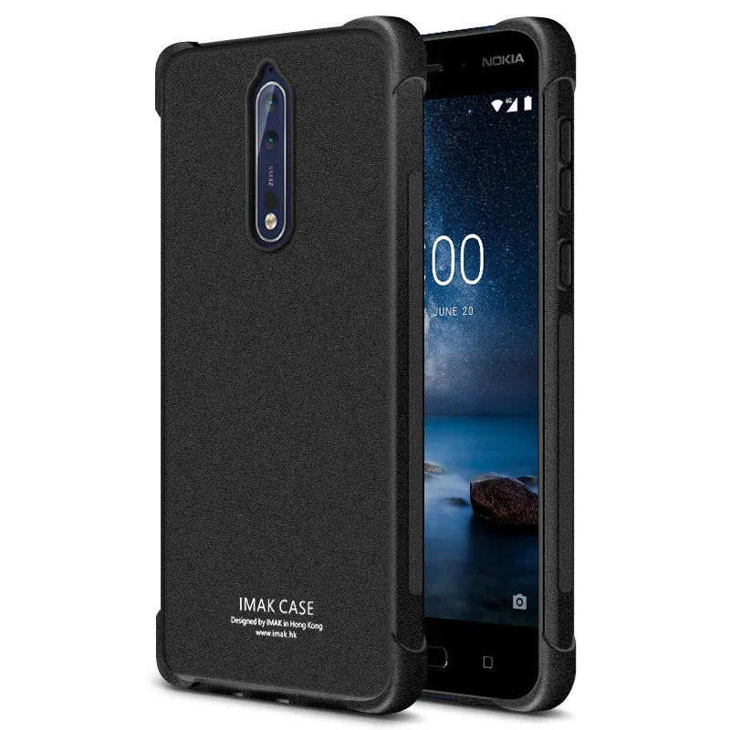 IMAK Для Nokia 8 Чехол ударопрочный силиконовый мягкий прозрачный ТПУ чехол для Nokia 8 Sirocco 8,1