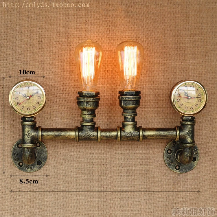 

American Country Retro Loft Style Industrial Wall Light Fixtures Appliques Murale Water Pipe Lamp Vintage Wall Sconce