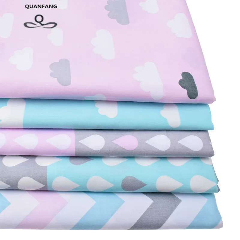 Хлопковая ткань 100% саржа с принтом для шитья кукол детское постельное белье