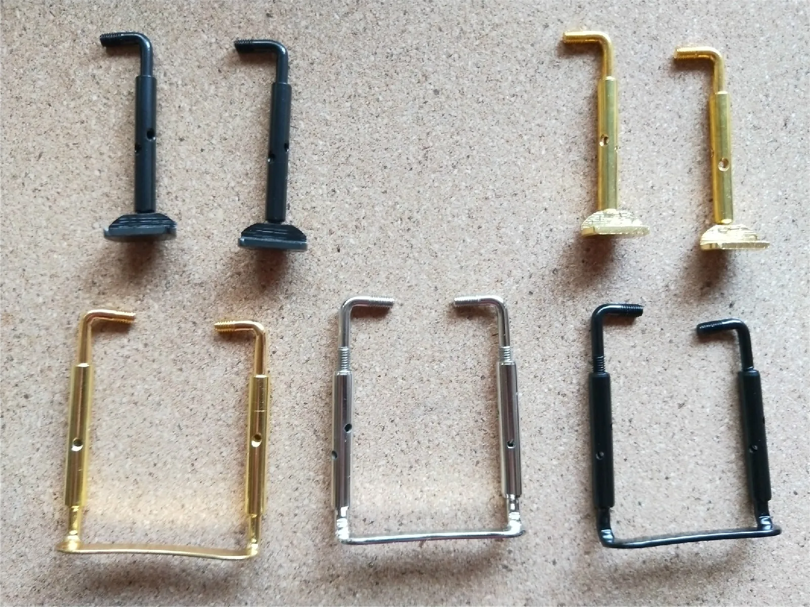 

6 Set VIOLA chin rest clamp viola parts of chin rest screws for 15" to 16"
