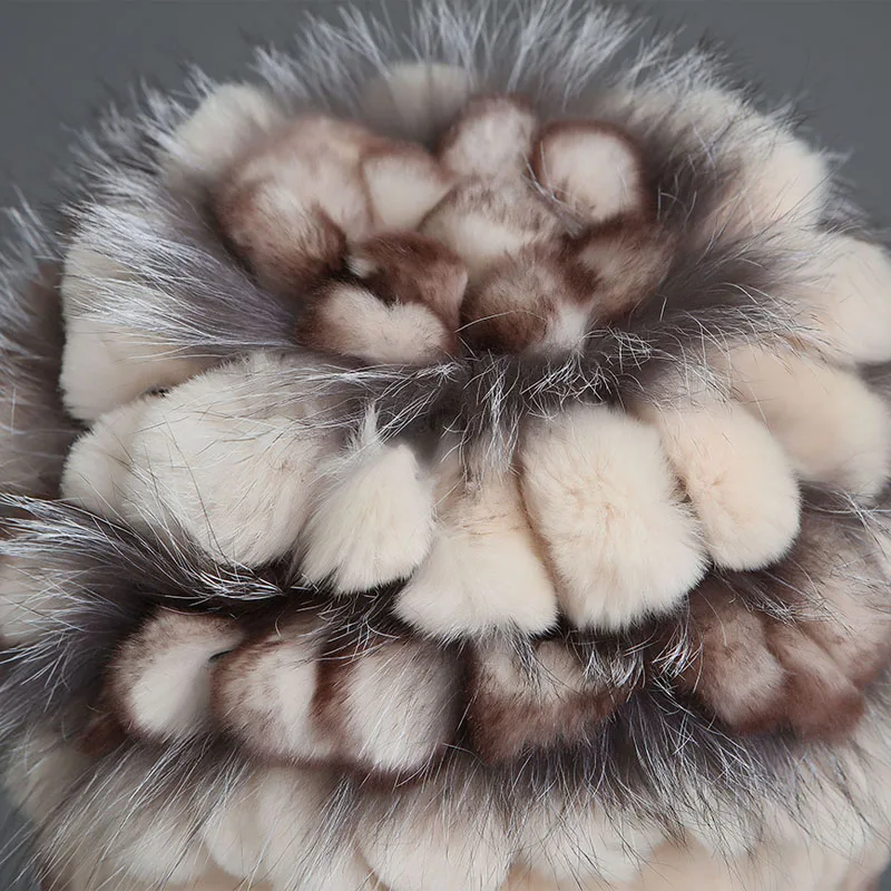 SISILIA 2017 зимние женские шапки из кроличьего меха с лисьим мехом модные теплые