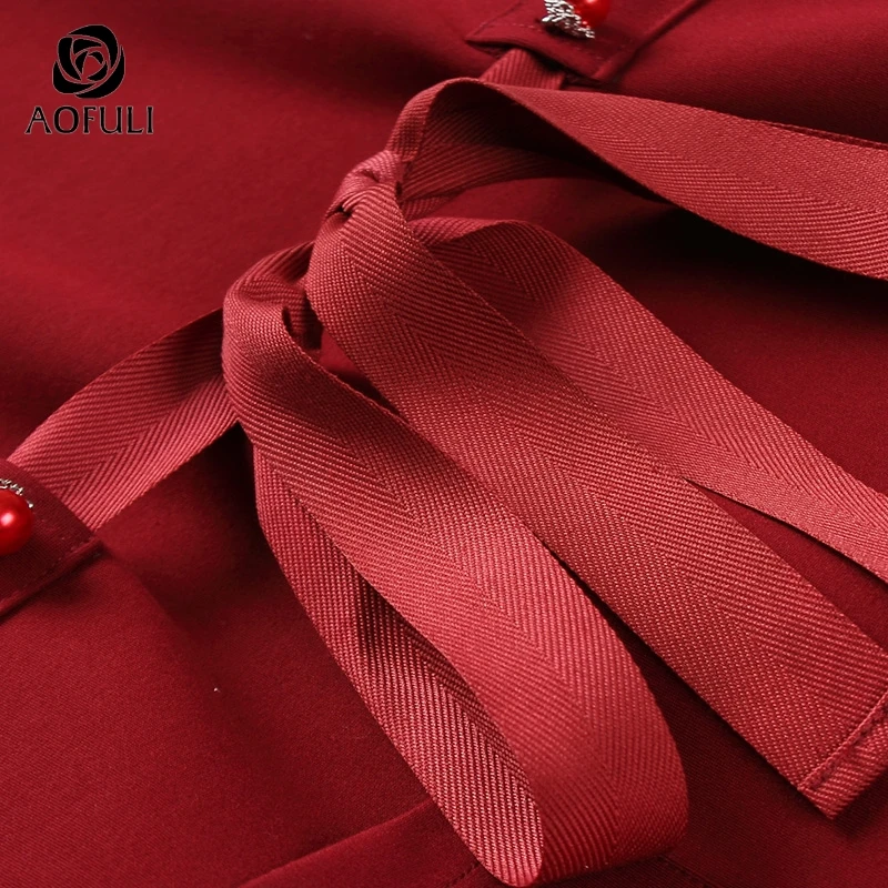 L/XL женские платья до середины икры с бантом из ленты зимнее однотонное платье