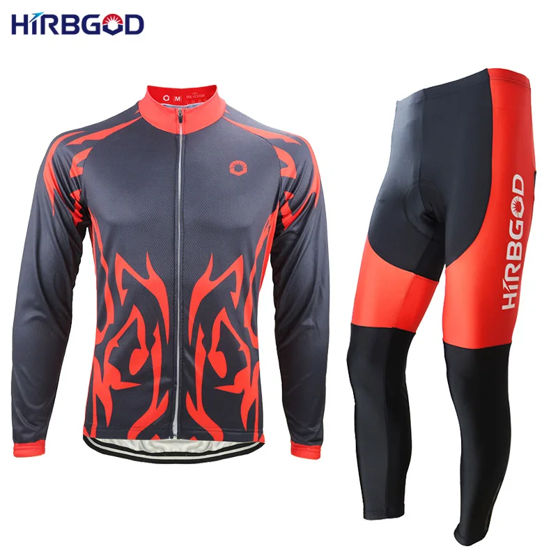 Велобрюки HIRBGOD HY483 с длинным рукавом трикотажный комплект одежды для езды на