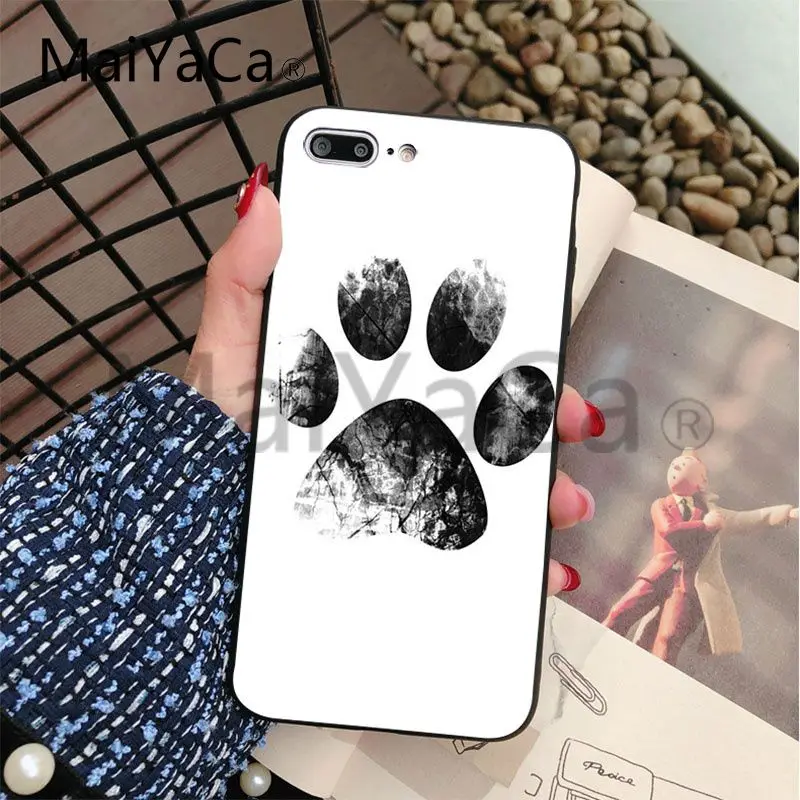 MaiYaCa/Аксессуары для телефонов с милыми собачьими лапами мягкий чехол iphone X 8 8plus 7