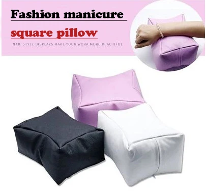 

ANGNYA 1Pcs Nail Art Equipment Hand Rest Cushion Pillow Pink Soft PU Leather Foot Hand Holder Dual Use Manicure Nail Tools