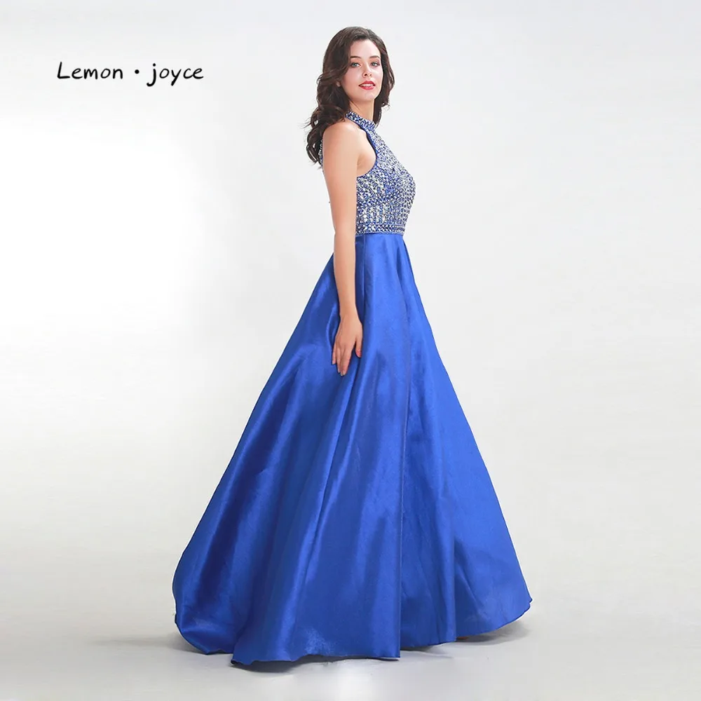 Lemon joyce Элегантное Длинное платье для выпускного вечера 2020 с круглым вырезом без