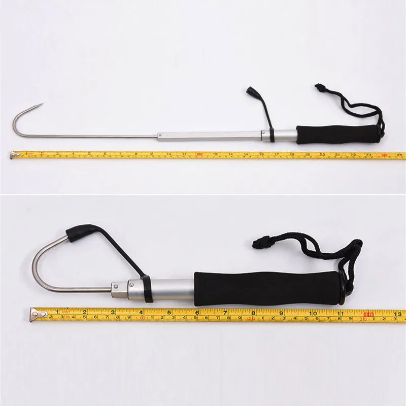 Leo Fishing Hooks 60cm Fine Telescopic Type Stainless Steel Aluminum Alloy Sea Boat Superior Quality Hook Tool | Спорт и развлечения