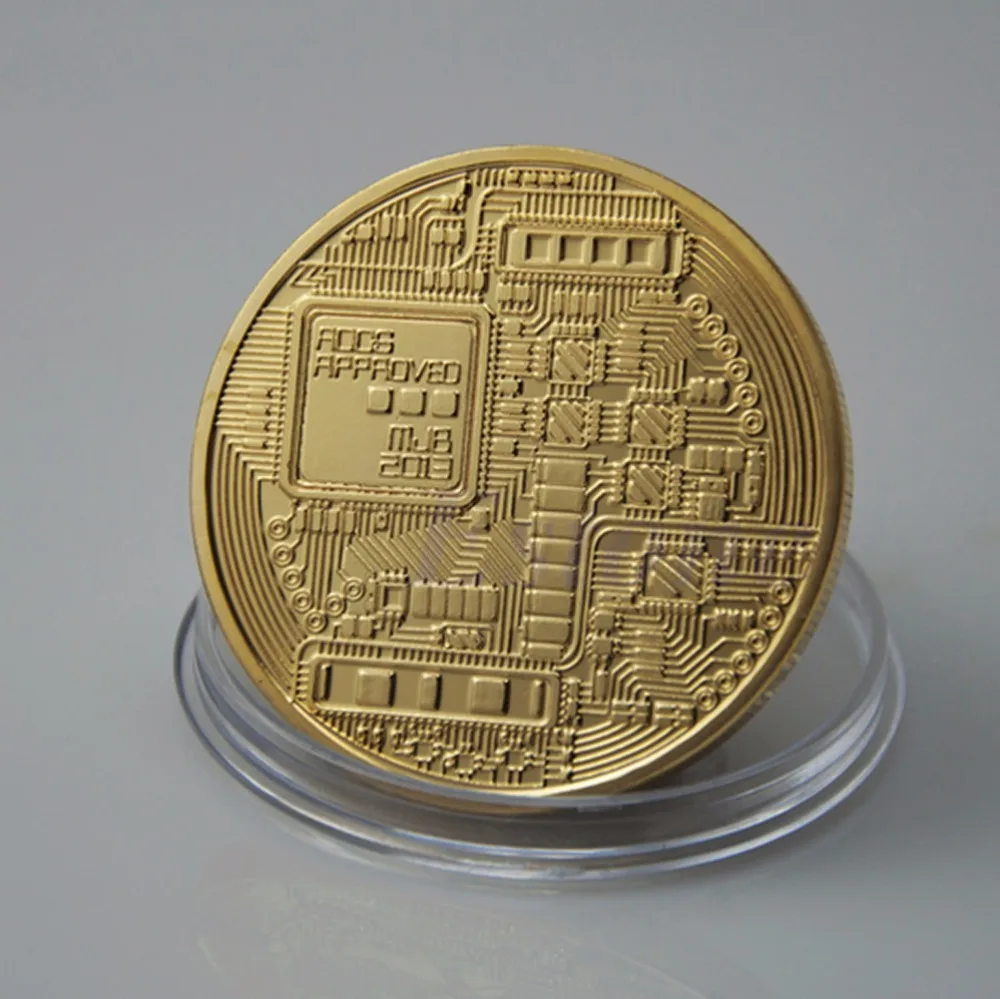 

Bitcoin Coin Gold Sliver Plated Collectible BTC Coins Art Collection Gift New Drop Shipping
