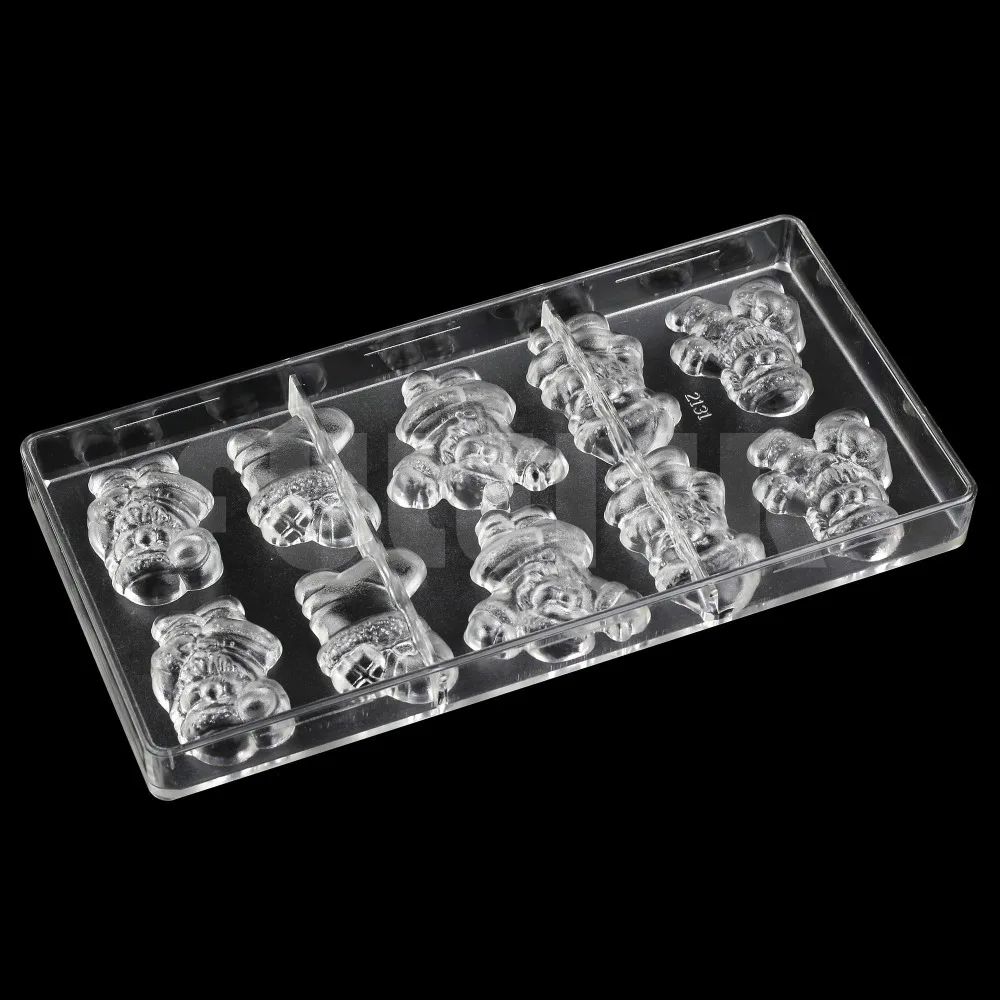 Рождественская серия из шоколадной формы DIY выпечка в подарок поликарбонатная