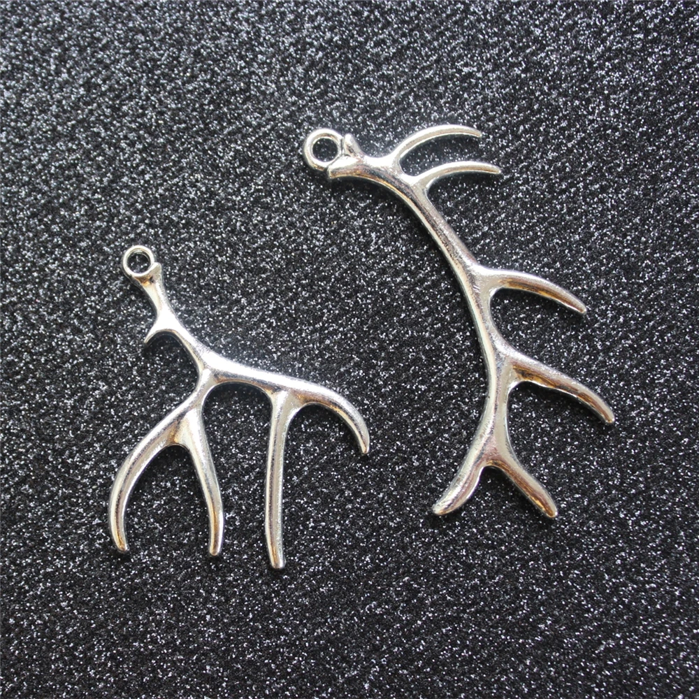 10pcs Vintage Style Elk Antler Charms Earrings Jewelry Making Supplies DIY Necklace Pendants Key Chain | Украшения и аксессуары