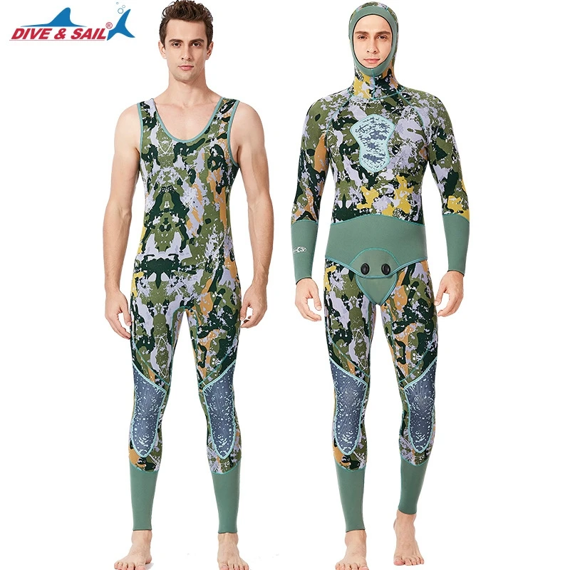 3 мм SCR неопрен гидрокостюм комбинезон и куртка Freediving подводной охоты Дайвинг