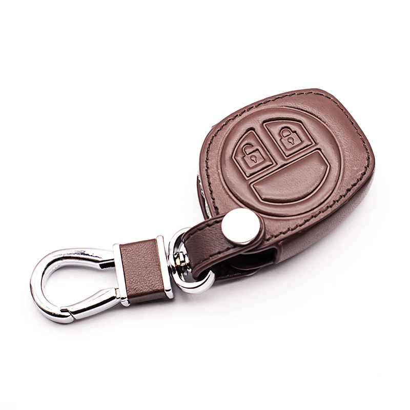 Кожаные чехлы для автомобиля с 2 кнопками Автомобильный Дистанционный ключ Suzuki SX4