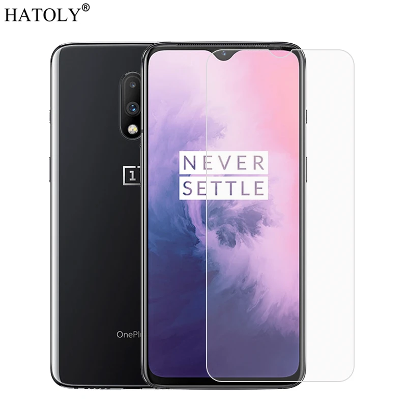2 piezas Oneplus 7 vidrio Oneplus 7 pel&iacute;cula de vidrio templado 9H HD Protector de pantalla dura de vidrio templado para oneplus 7-0