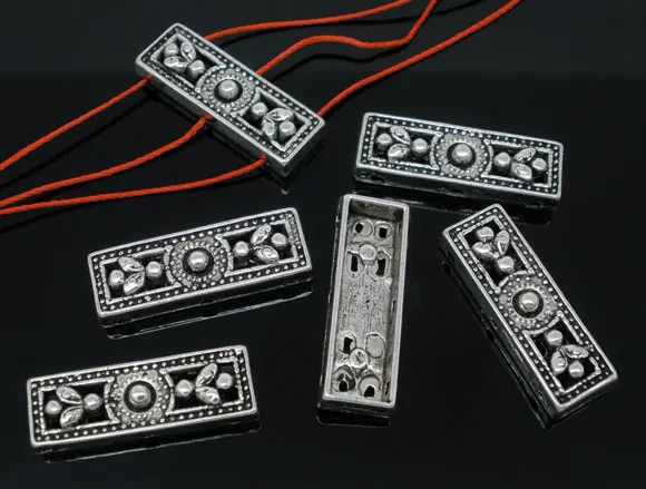 DoreenBeads металлические бусины-вставки из сплава прямоугольные античные