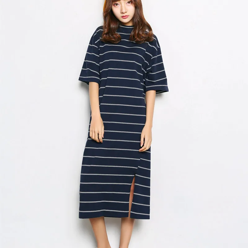 2018 плюс Размеры летние платья Повседневное Свободные О образным вырезом разрезы