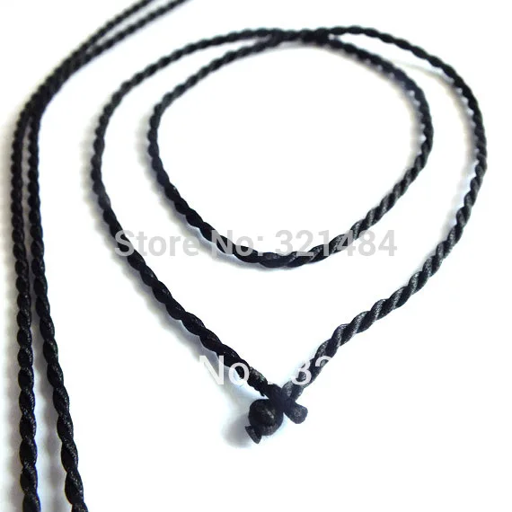 

1000piece 2mm black 18" Silk necklace cord WHOLESALE