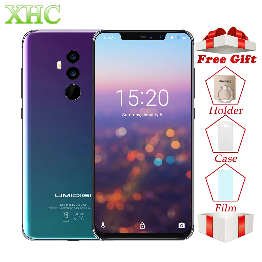 UMIDIGI Z2 Dual Core 4 аппарат не привязан к оператору сотовой связи смартфон 6 ГБ + 64 Face ID 2