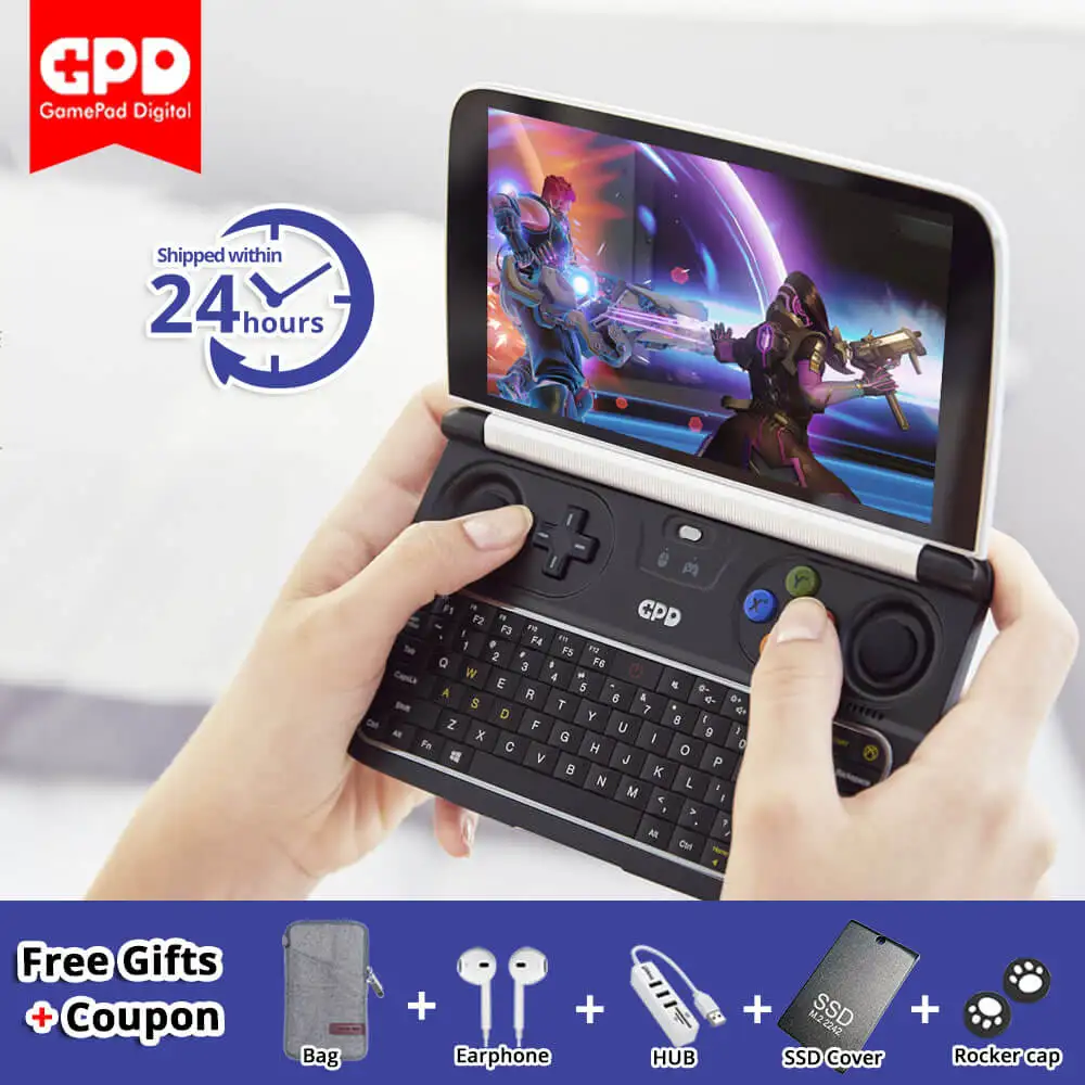 GPD выиграть 2 WIN2 6 ''Мини Ручной игровой ноутбук Intel Core m3 7Y30 Windows10 Системы 8 GB