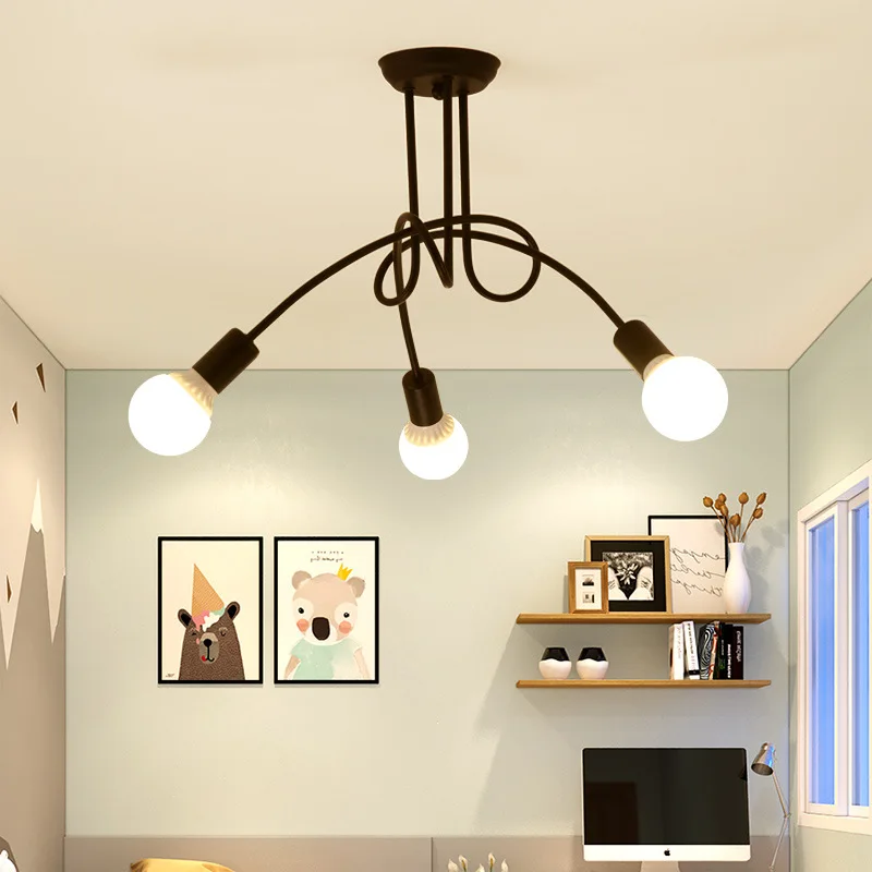 Lámpara de techo Industrial Vintage para el hogar y la tienda, araña nórdica, Araña, lustre