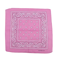 pink Новинка, 55 см* 55 см, шарф, повязка на голову, бандана, повязка на голову, хлопок, повязка на голову, на шею, на запястье, носовой платок, черный, белый, розовый, 14 цветов, лидер продаж - Цвет: pink