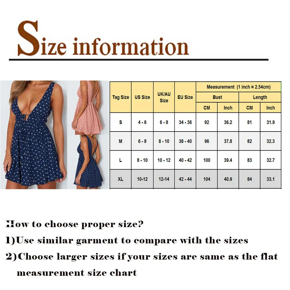 Женское мини-платье без рукавов Boho Свободный Летний сарафан в горошек с глубоким