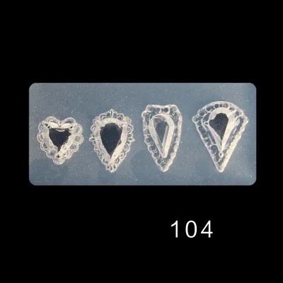 104 1 шт рождественские 3D акриловые формы для украшения ногтей Дизайн ногтей Хэллоуин Силиконовые шаблоны для дизайна ногтей декорированные формы для печенья - Цвет: 104