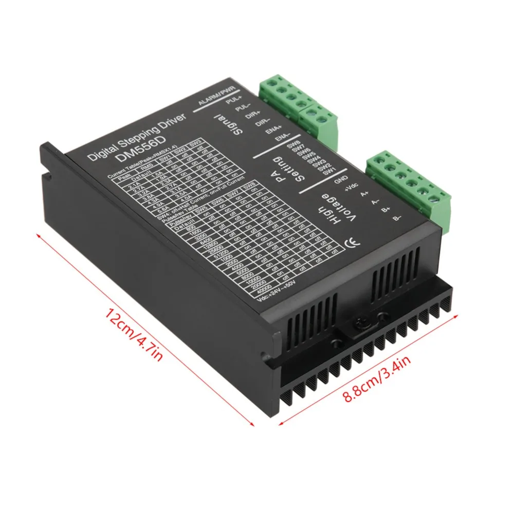 DM556D ступенчатый двигатель двухфазный Мощный драйвер шагового двигателя для