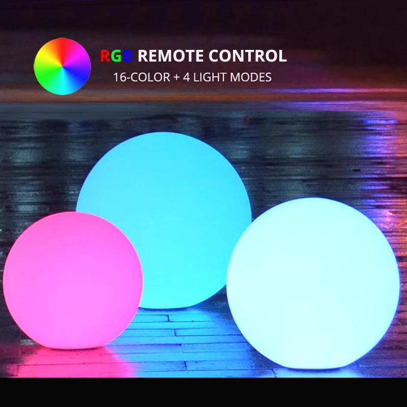 Dia35cm светодиодная сферическая лампа перезаряжаемая RGB LED шар Многоцветный