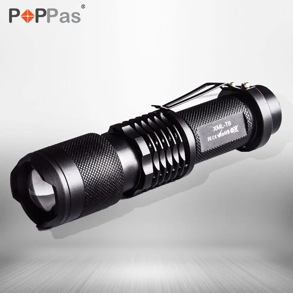 POPPAS Увеличить cree XML T6 L2 светодио дный фонарик 5 Режим фонарик|Фонарики и