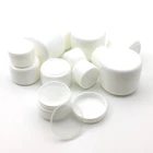 Пластиковая пустая банка для макияжа, 10 шт., 10 г20 г30 г50 г, многоразовые флаконы для образцов, дорожный крем-лосьон для лица контейнер для косметики, белый