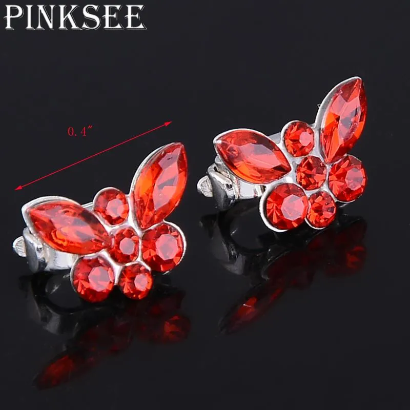 10 шт./компл. заколки для волос невесты блестящие с кристаллами бабочками детские