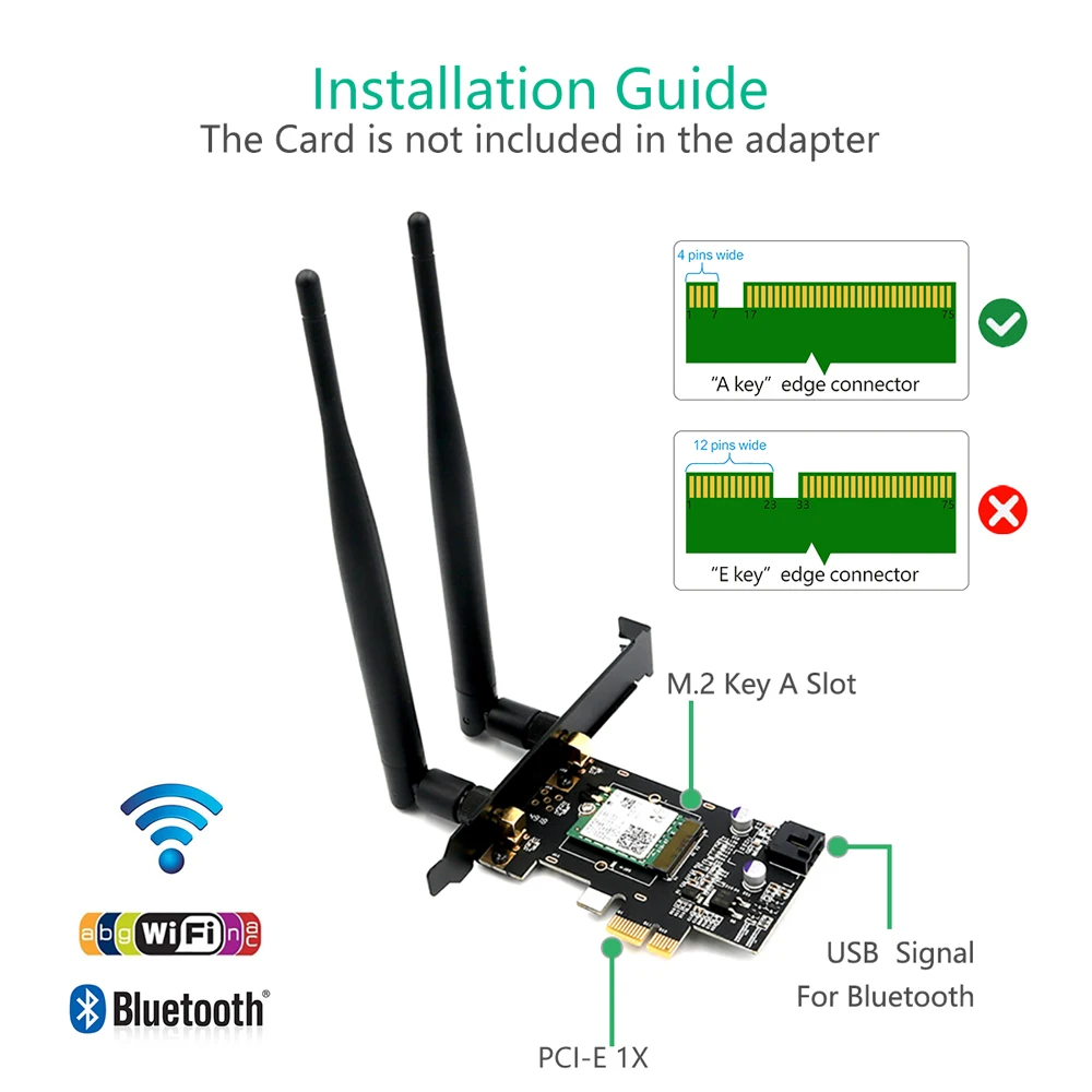 Адаптер PCIE M.2 Wi-Fi сетевая карта 5 ГГц беспроводная плата PCI Express Bluetooth адаптер 9260 м2
