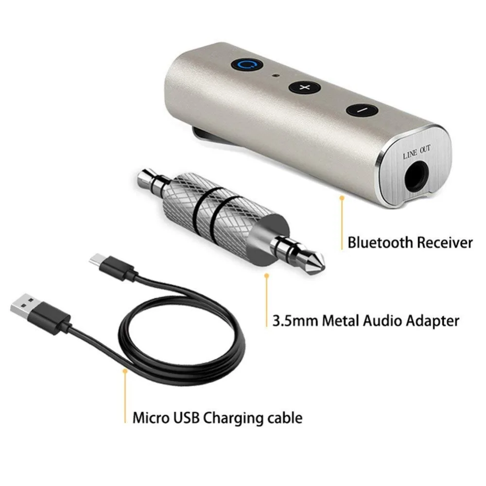 Konroy Bluetooth наушники приемник адаптер алюминиевый аудио беспроводной с микрофоном