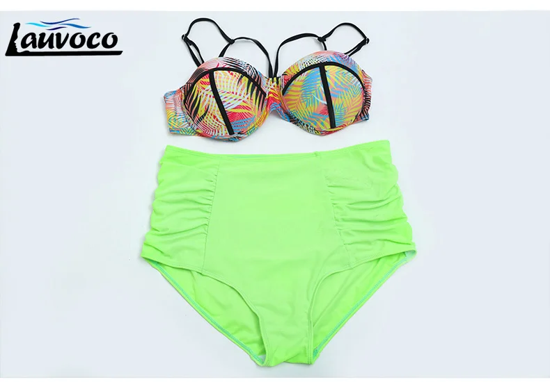 Новинка 2018 бикини размера плюс женский купальник сексуальный Ретро стиль пуш-ап