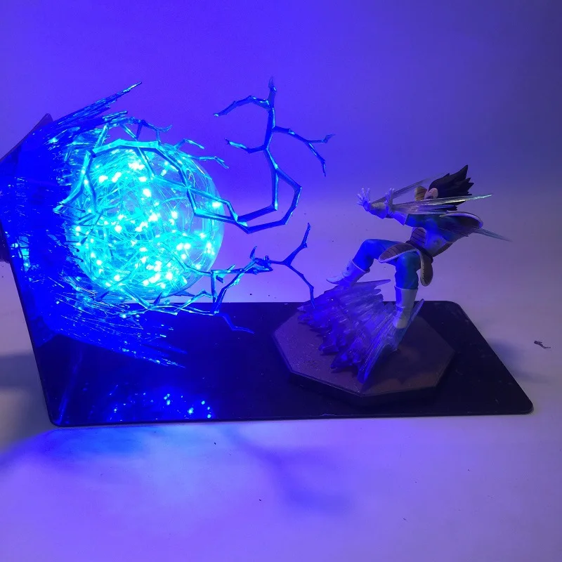 Аниме Dragon Ball Z Goku Vegeta Spirit Bomb фигурки светодиодный светильник шар игрушка Супер Saiya Kamehameha взрыв сцены подарок