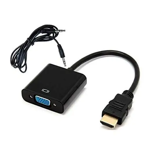 HDMI мужчина к VGA Женский видео аудио конвертер адаптер Кабели кабель HD 1080P для ПК